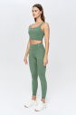 Kadın Yeşil Yüksek Bel Fırçalı Yumuşak Toparlayıcı Cepli Sporcu Tayt | 9774 - 10