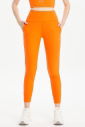 Kadın Turuncu Yüksek Bel Spor ve Günlük Likralı Esnek Antrenman Fashion Sporcu Tayt Pantolon | 0676 - 1