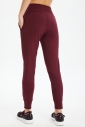 Kadın Bordo Yüksek Bel Spor ve Günlük Likralı Esnek Antrenman Fashion Sporcu Tayt Pantolon | 0676 - 8