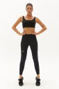 Kadın Siyah Yüksek Bel Likralı Parçalı Outdoor Tayt Pantolon | 0674 - 1