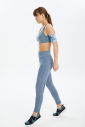 Kadın Mavi Yüksek Bel Likralı Parçalı Outdoor Tayt Pantolon | 0674 - 18