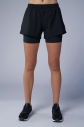 Kadın Siyah Yüksek Bel Likralı Spor ve Günlük Taytlı Tenis Şortu 0712 - 11