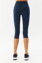 Kadın Lacivert Yüksek Bel Organik Pamuklu Diz Altı Esnek ve Toparlayıcı Spor Tayt | 0116 - 7
