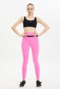 Kadın Pembe Yüksek Bel Parçalı Esnek ve Toparlayıcı Sporcu Taytı | 0738 - 4