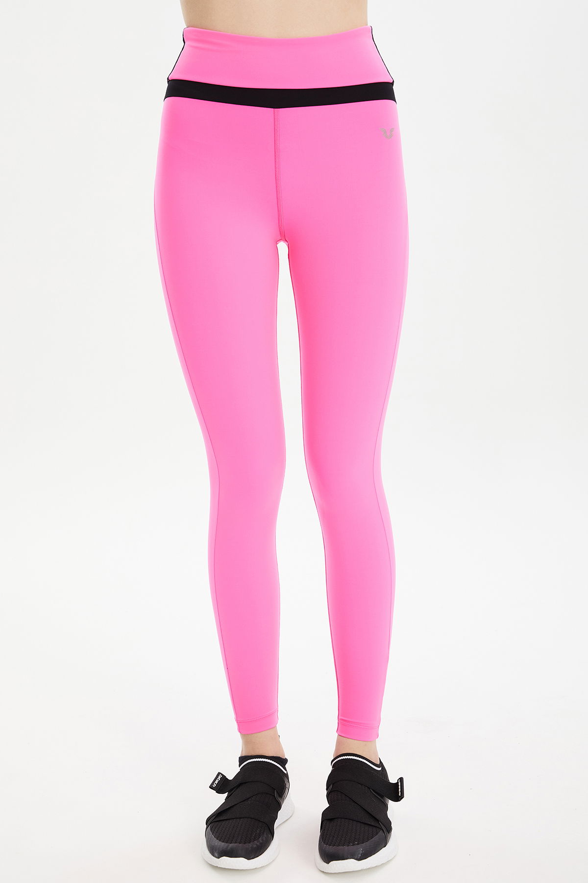 Kadın Pembe Yüksek Bel Parçalı Esnek ve Toparlayıcı Sporcu Taytı | 0738 - BİLCEE (1)