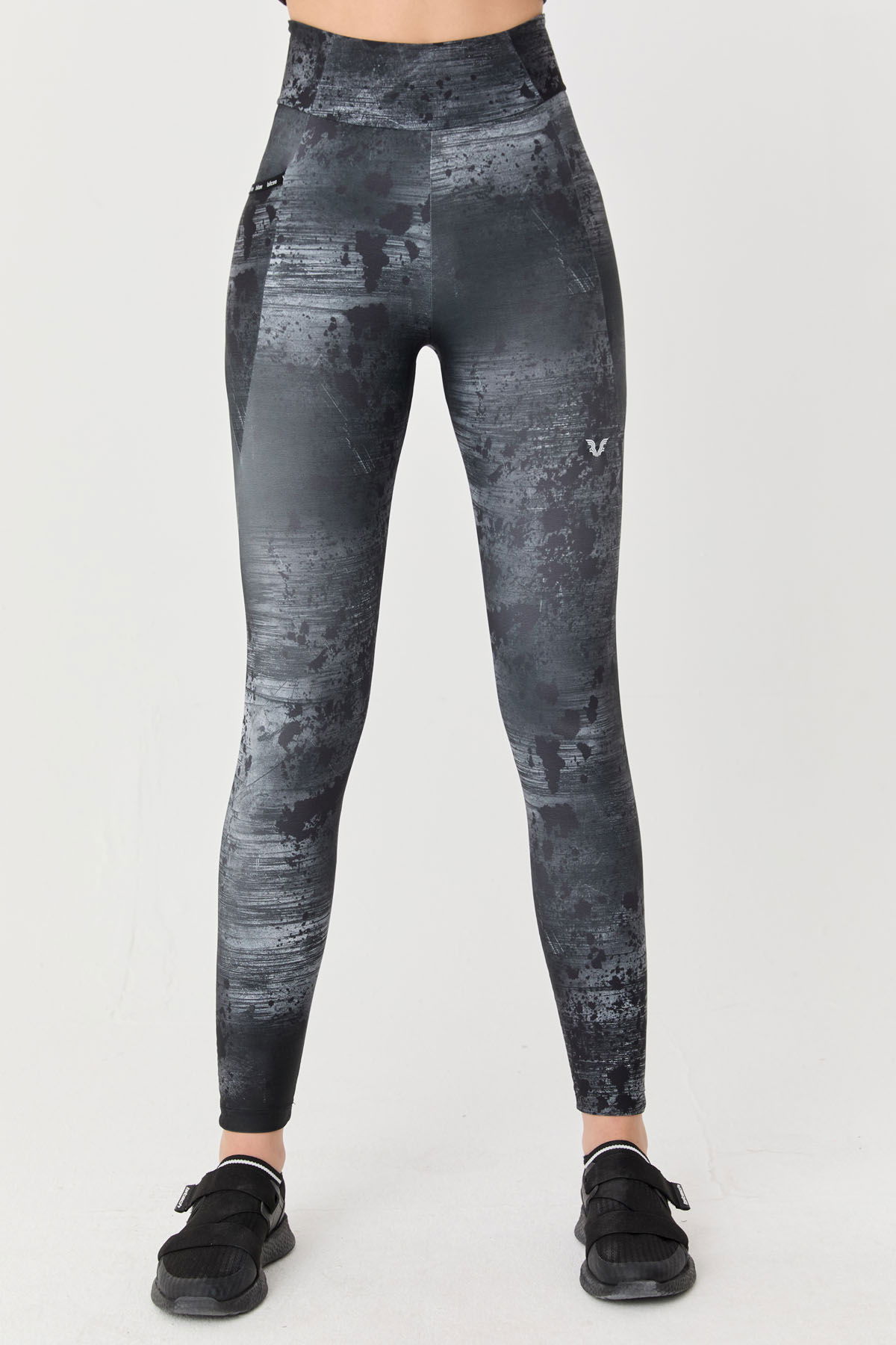 Kadın Gri Mental Yüksek Bel Toparlayıcı Cepli Sporcu Taytı | 1388 - BİLCEE