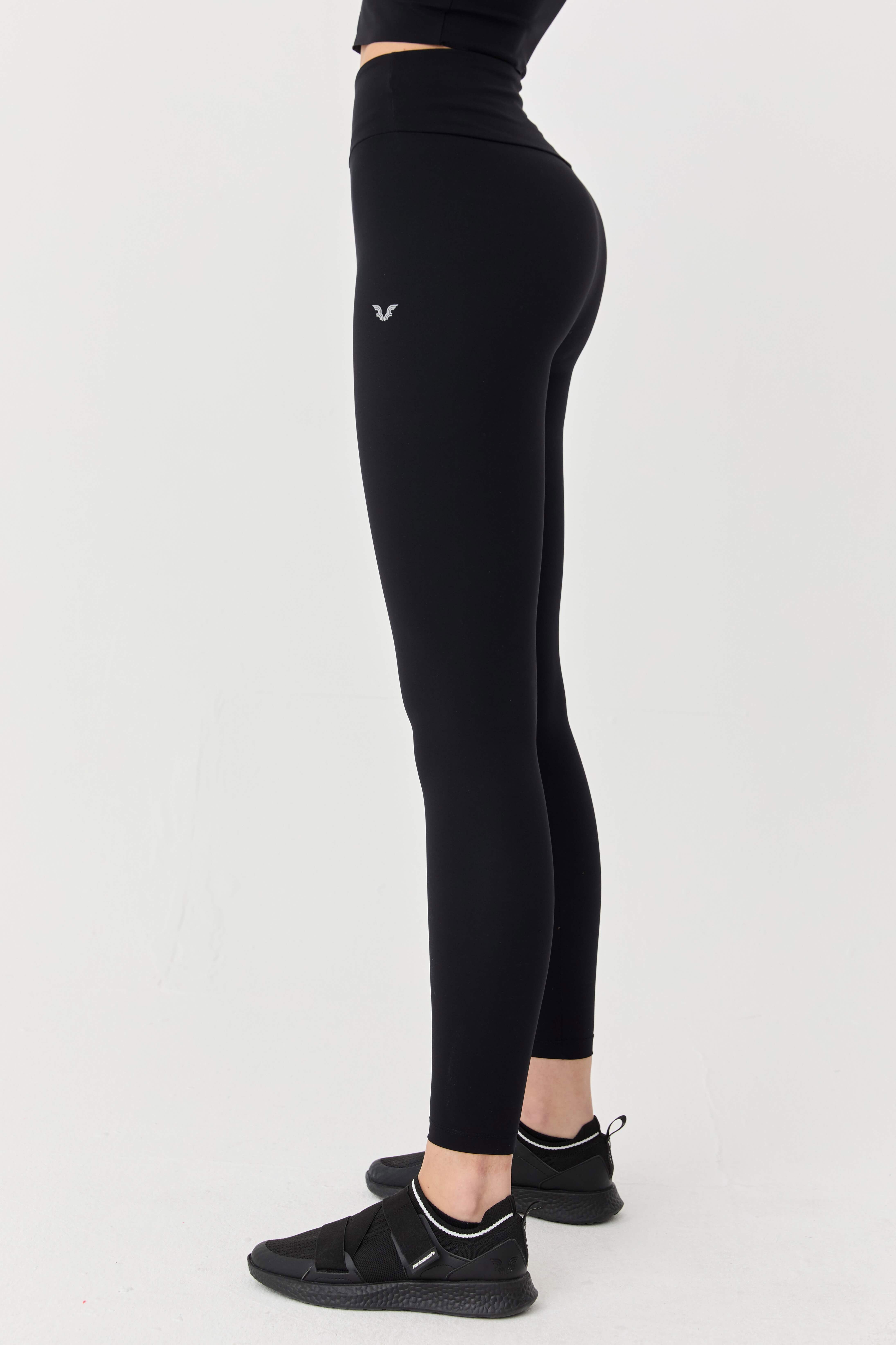 Kadın Siyah Yüksek Bel Toparlayıcı Full Likralı Sporcu Taytı | 9729 - BİLCEE (1)