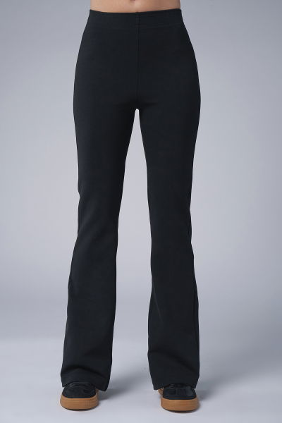Kadın Siyah Yüksel Bel Flare Pantolon | 4555 