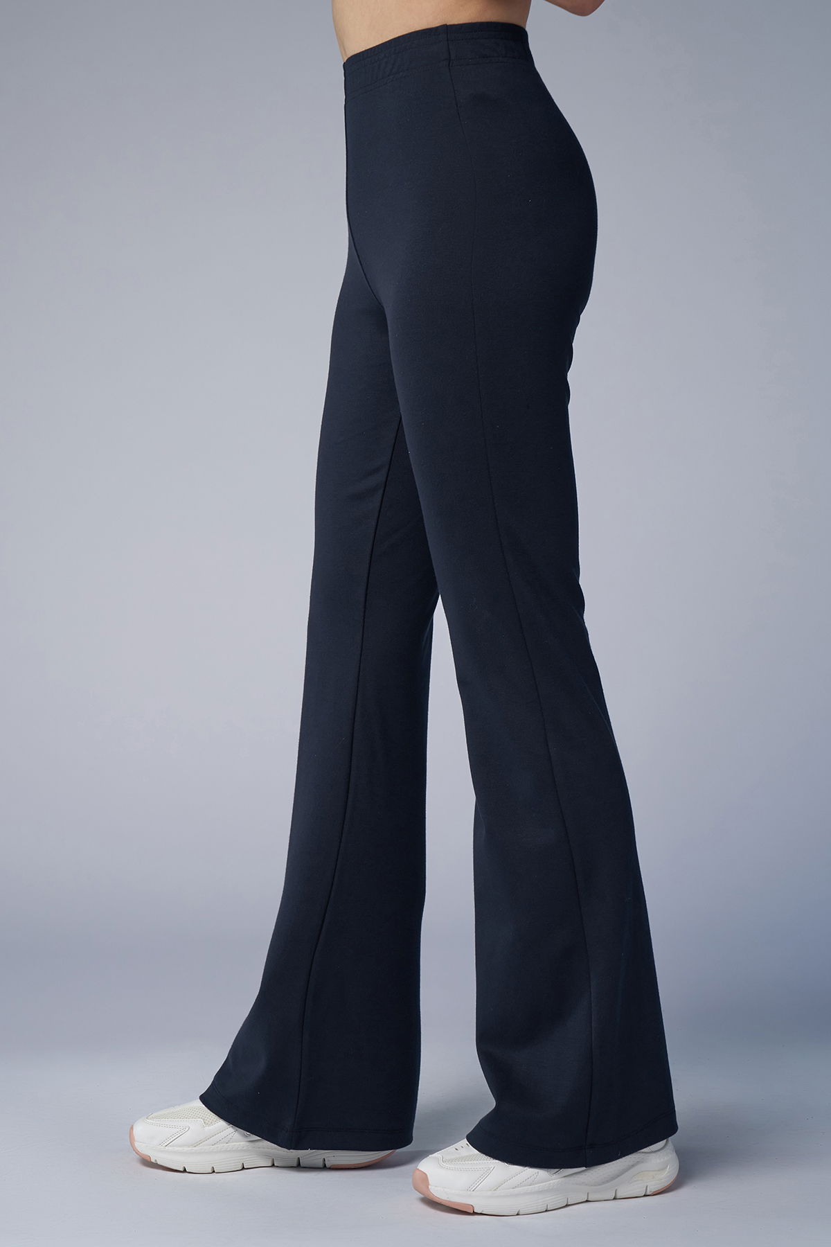 Kadın Koyu Lacivert Yüksel Bel Flare Pantolon | 4555 - BİLCEE