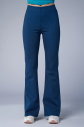 Kadın Mavi Yüksel Bel Flare Pantolon | 4555 - 1