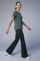 Kadın Haki Yüksel Bel Flare Pantolon | 4555 - 6