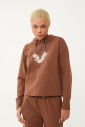 Kadın Kahverengi Yumuşak Dokulu Fashion Sweatshirt 1542 - 3