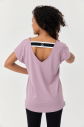 Kadın Lila Yumuşak Dokulu Hızlı Kuruyan Fitness Antrenman Oversize Tişört | 0698 - 1