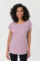 Kadın Lila Yumuşak Dokulu Hızlı Kuruyan Fitness Antrenman Oversize Tişört | 0698 - 2