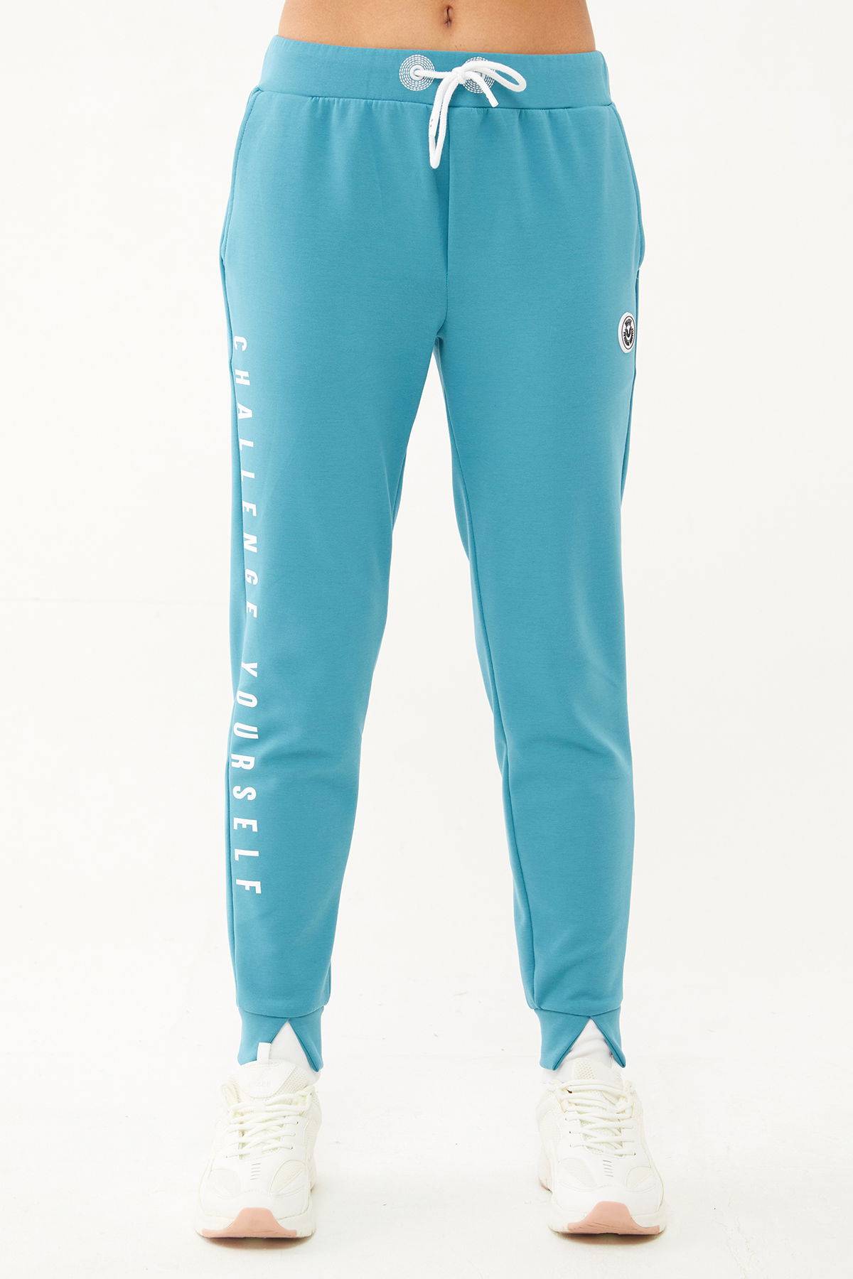 Kadın Koyu Yeşil Yumuşak Dokulu Likralı Fashion Eşofman Altı | 1589 - BİLCEE (1)