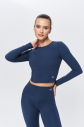 Kadın Carbon Yumuşak Fırçalı Sporcu Crop Body 9844 