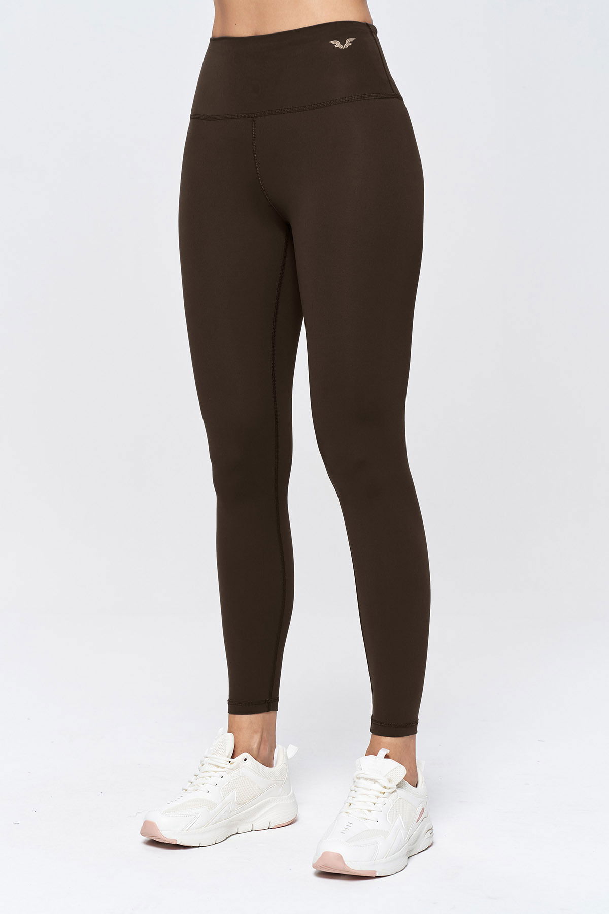 Kadın Kahve Yüksek Bel Fırçalı Yumuşak Toparlayıcı Sporcu Tayt 9819 - BİLCEE (1)