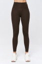 Kadın Kahve Yüksek Bel Fırçalı Yumuşak Toparlayıcı Sporcu Tayt 9819 - 1