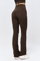 Kadın Kahve Yüksek Bel Flare Yumuşak Dokulu Tayt Pantolon | 9909 - 4