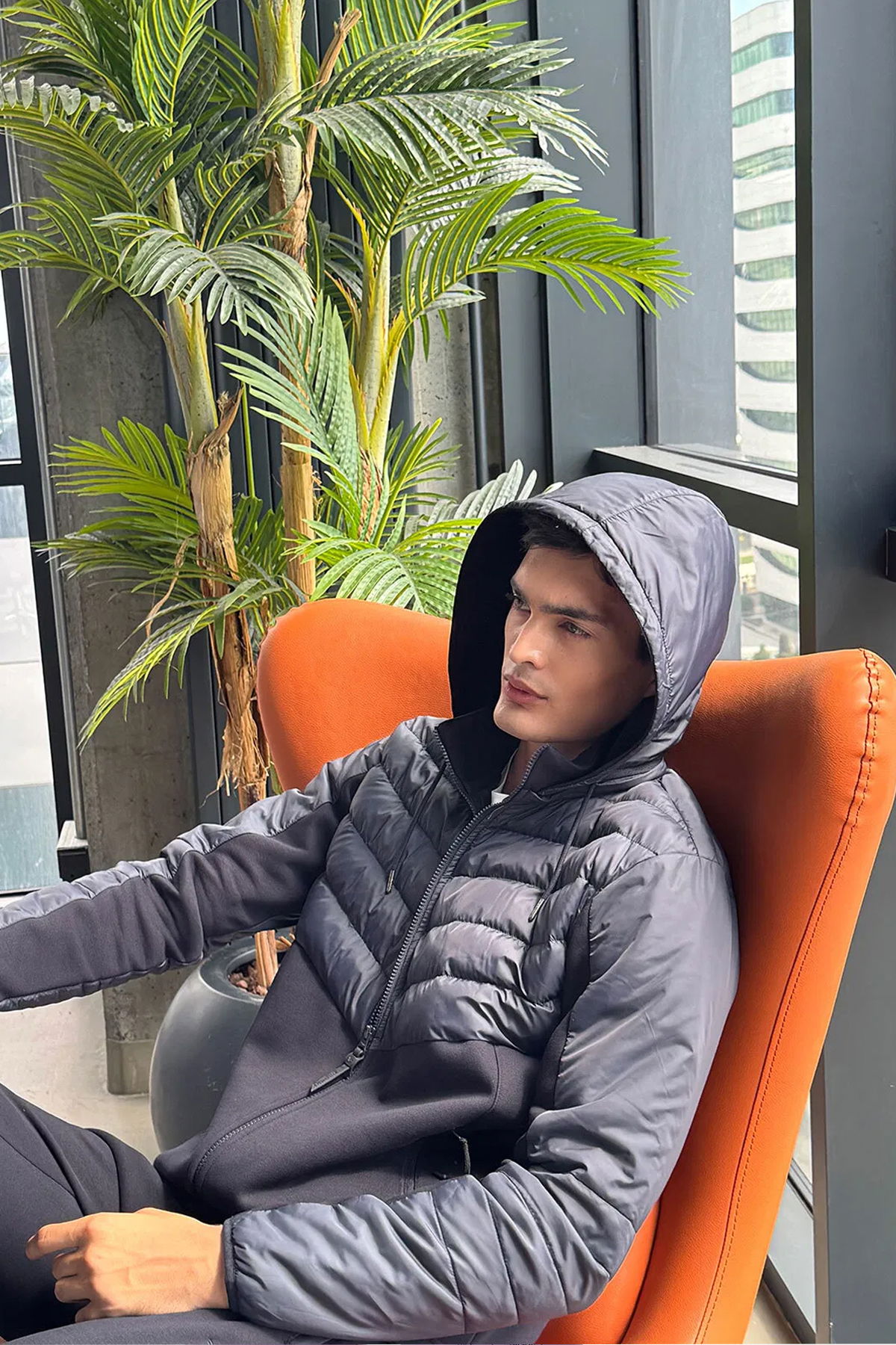 Erkek Koyu Lacivert 3 İplik Polarlı Çıkma Kapüşonlu Eşofman Takım | 4527 - BİLCEE