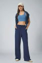 Kadın Lacivert Geniş Paça Modal Eşofman Altı|| 4804 - 2