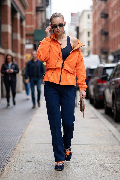 Kadın Lacivert Yüksek Bel Fırçalı Yumuşak Bol Eşofman Altı |4824 