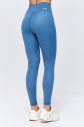 Kadın Mavi Yüksek Bel Fırçalı Yumuşak Toparlayıcı Sporcu Tayt | 9819 - 4