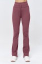 Kadın Plum Yüksek Bel Flare Yumuşak Dokulu Tayt Pantolon | 9909 - 1