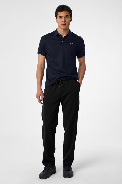  Erkek Siyah Teknolojik Kumaş Bol Rahat Pantolon | 4593 