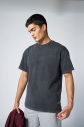 Unisex Antrasit Yıkamalı Washed Oversize Tişört | 3920 - 6