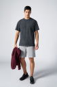 Unisex Antrasit Yıkamalı Washed Oversize Tişört | 3920 - 11