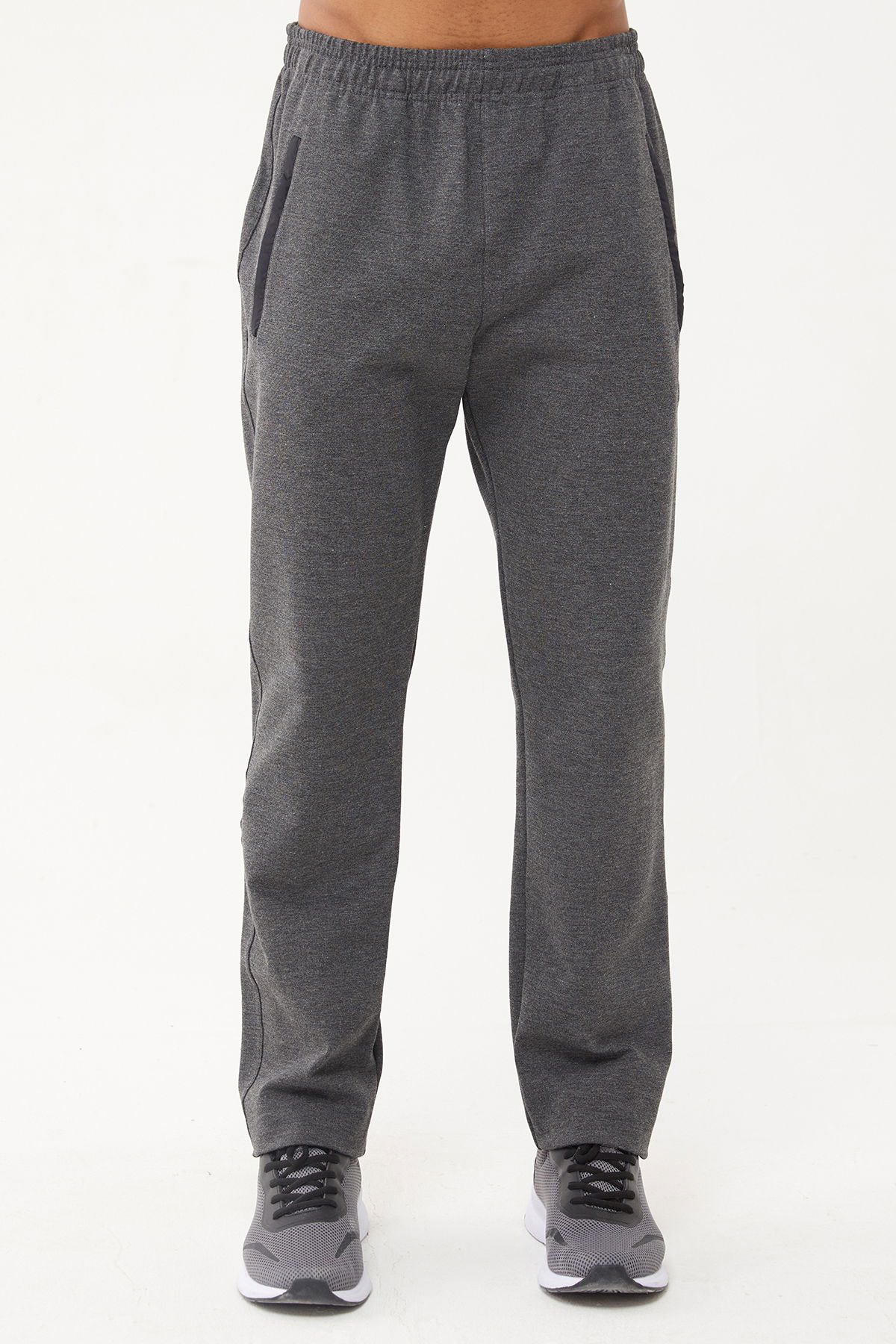 Erkek Antrasit Cepli Düz Paça Dokuma Detalı Eşofman Altı | 2013 - BİLCEE