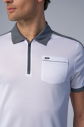 Erkek Beyaz Açık Gri Polo Yaka Tişört | 4193 - 5