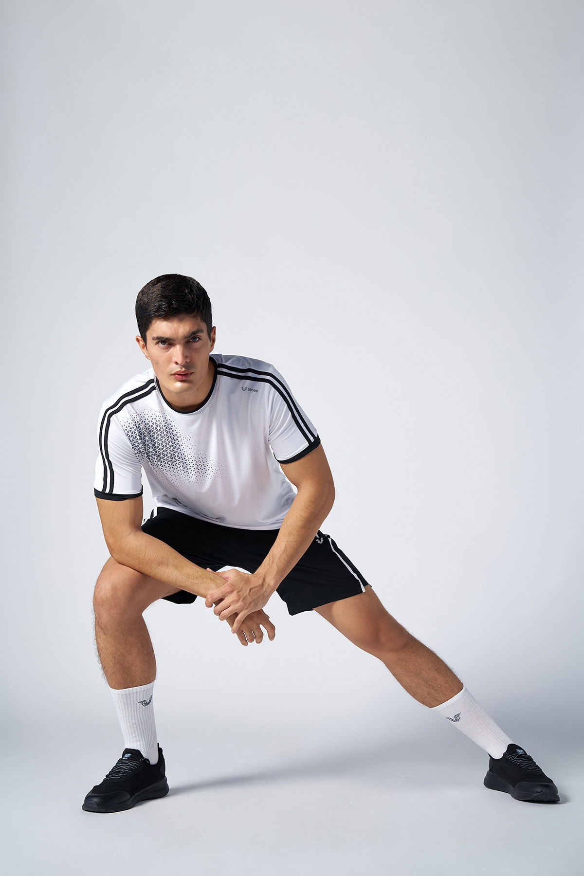 Erkek Beyaz Aktive Spor Tişört | 4162 - BİLCEE