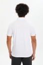 Erkek Beyaz Hızlı Kuruyan Hafif Antrenman Polo Yakalı Tişört | 0508 - 5