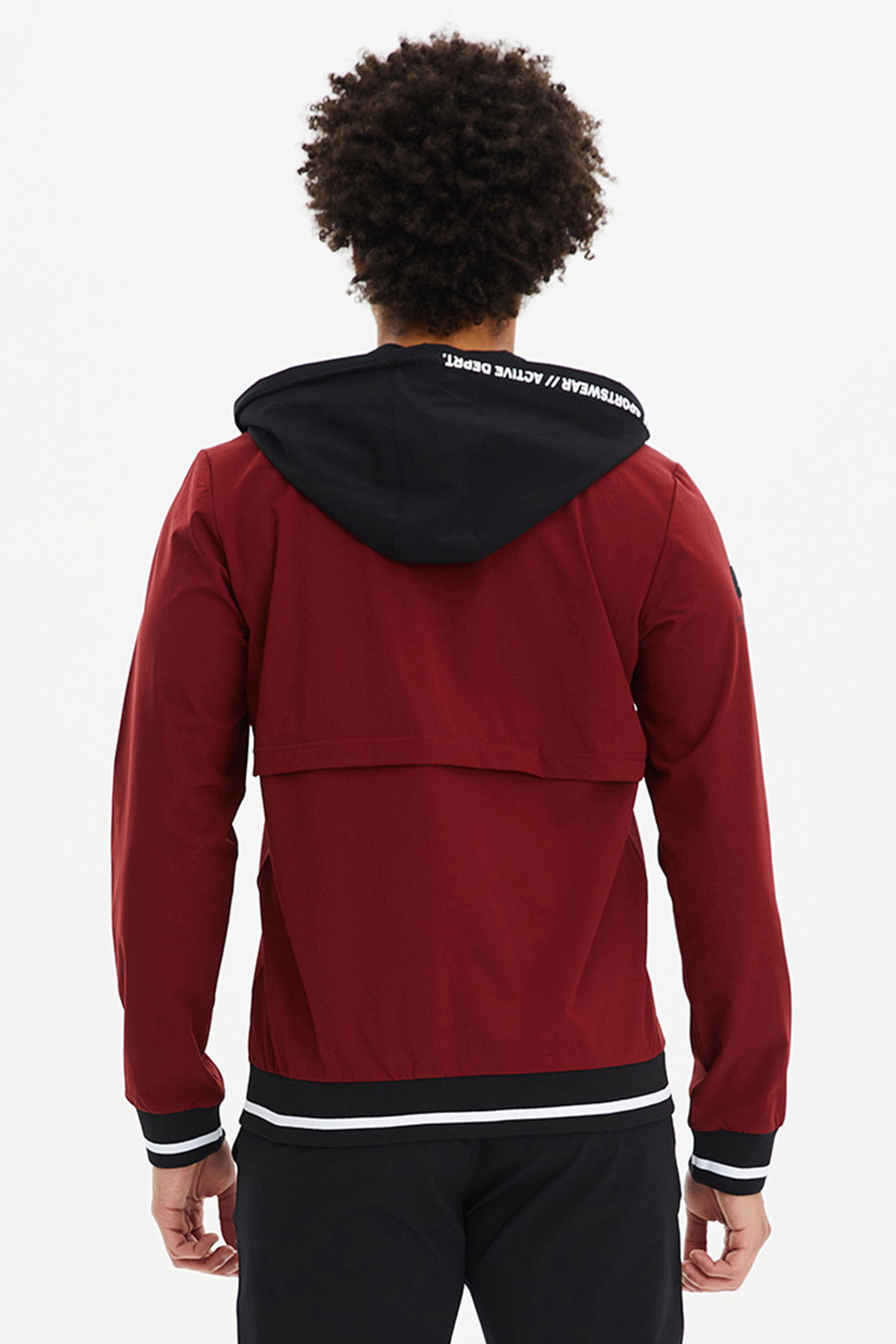 Erkek Bordo Kapüşonlu Dokuma Eşofman Üstü | 2008 - BİLCEE (1)
