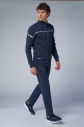 Erkek Koyu Lacivert Dik Yakalı Likralı Pamuklu Eşofman Takımı | 3973 - 3