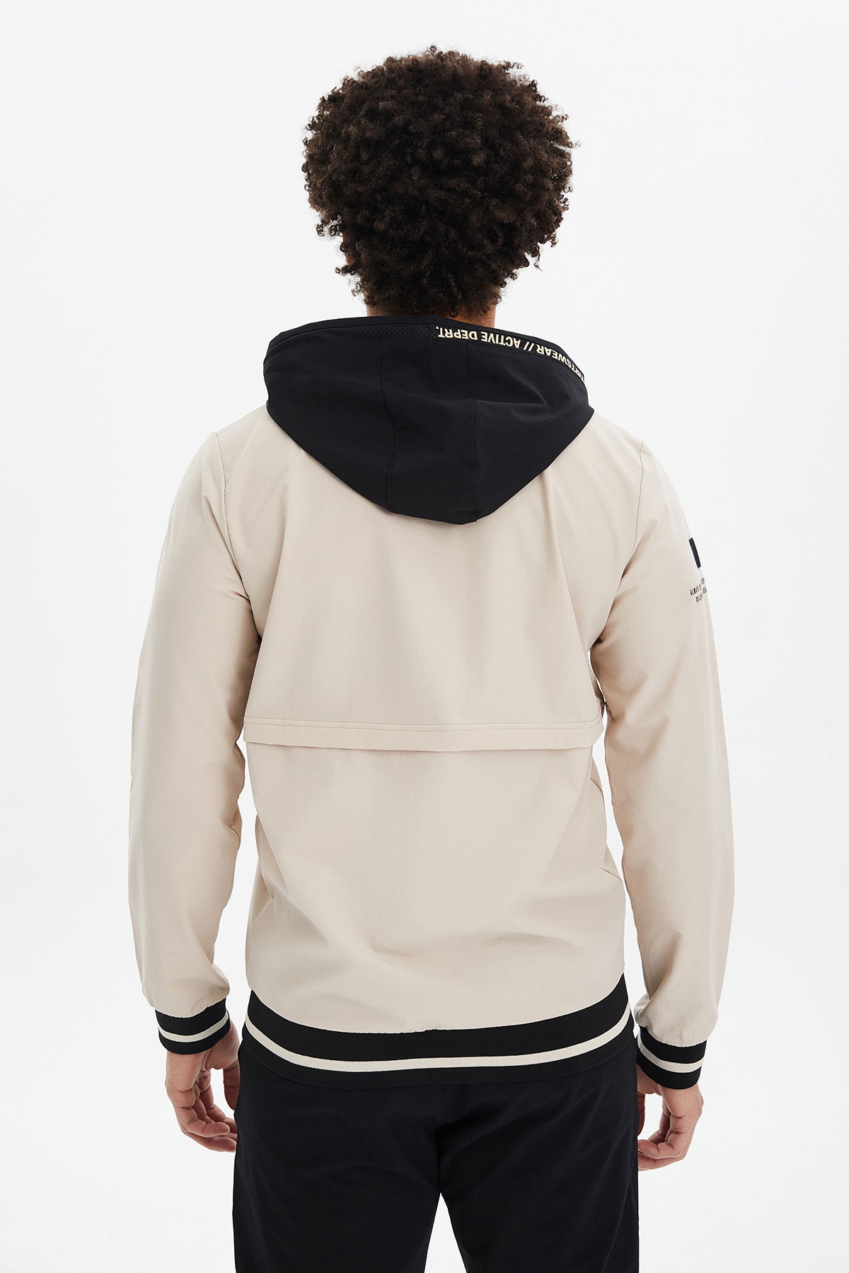 Erkek Krem Kapüşonlu Dokuma Eşofman Üstü | 2008 - BİLCEE (1)