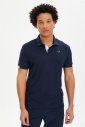 Erkek Lacivert Hızlı Kuruyan Hafif Antrenman Polo Yakalı Tişört | 0508 - 8