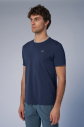 Erkek Lacivert Pamuklu Bisiklet Yaka Spor ve Günlük Pamuklu Tişört | 2374 - 2