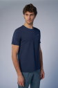 Erkek Lacivert Pamuklu Bisiklet Yaka Spor ve Günlük Pamuklu Tişört | 2374 - 5