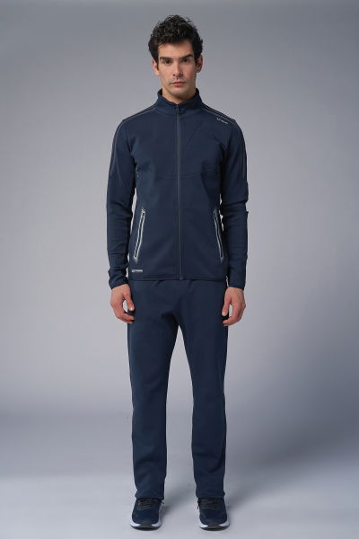 Erkek Lacivert Pamuklu Dik Yakalı Eşofman Takımı | 3960 