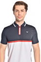Erkek Lacivert Polo Yaka Antrenman Tişört | 1760 - 4