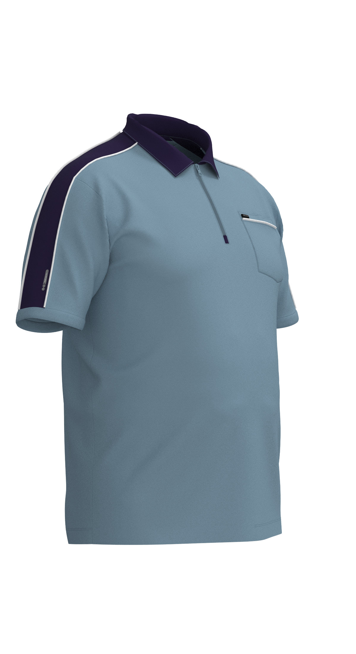 Erkek Mavi Büyük Beden Polo Yaka Tişört | 4192 - BİLCEE (1)