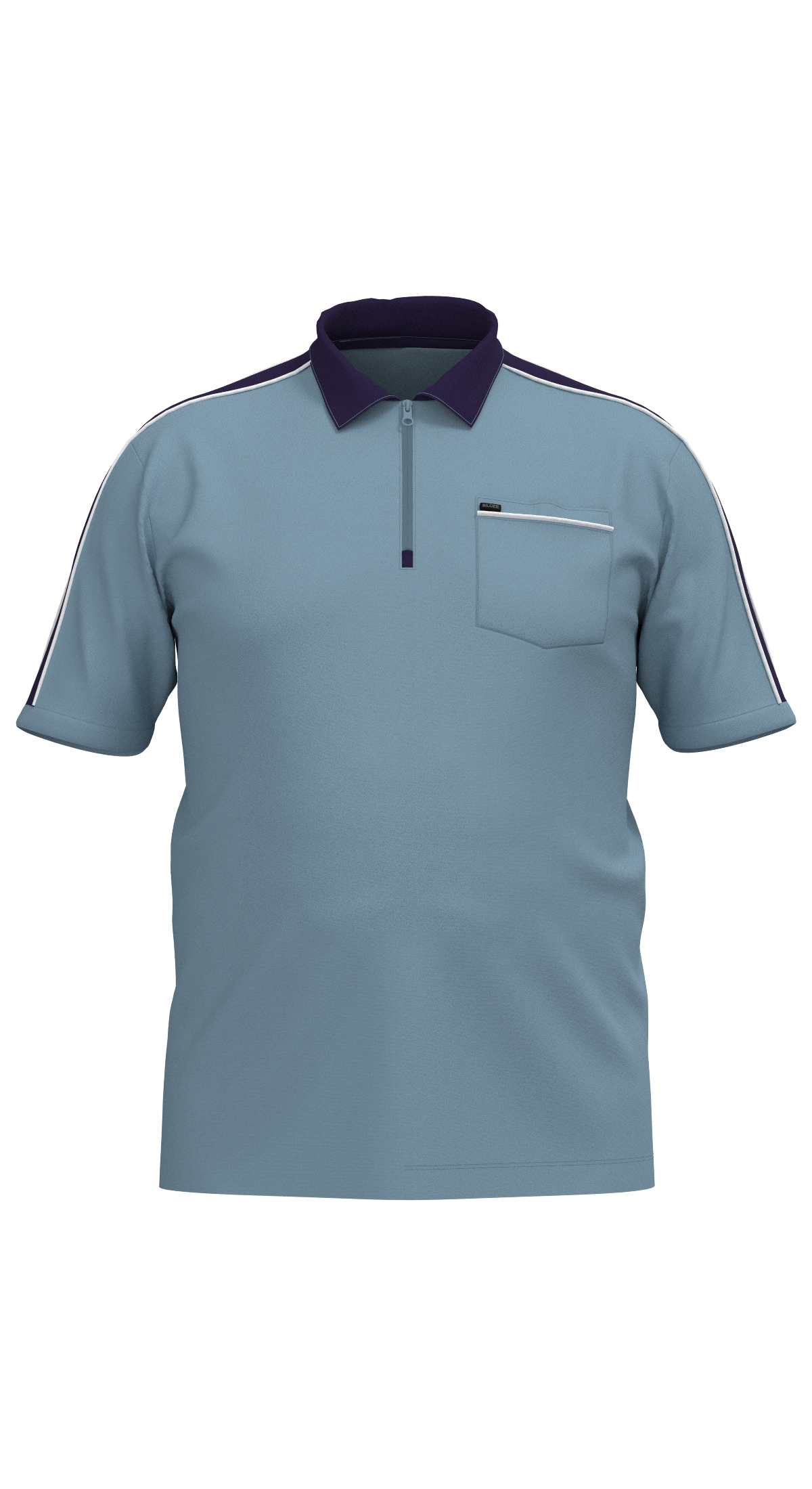 Erkek Mavi Büyük Beden Polo Yaka Tişört | 4192 - BİLCEE