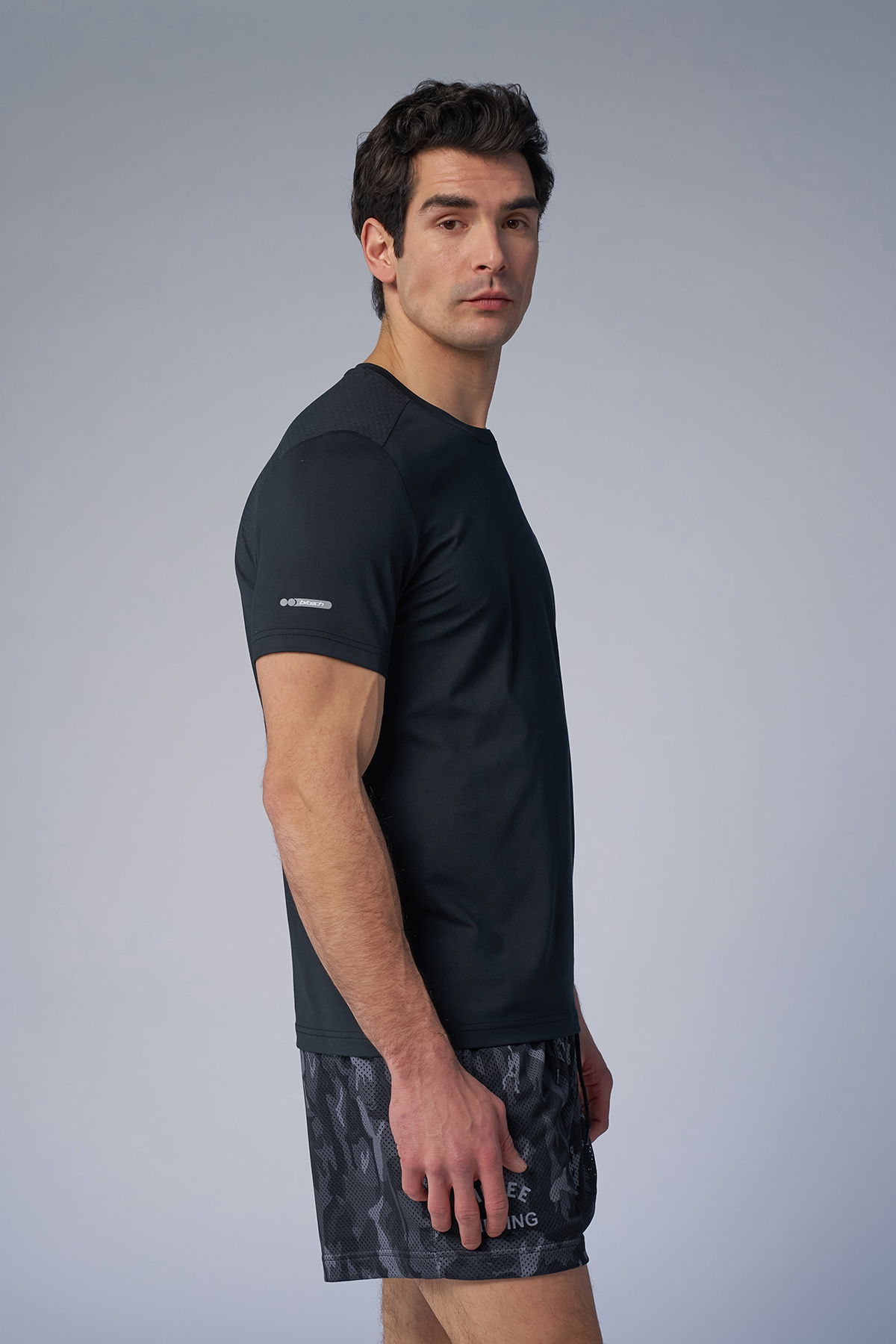 Erkek Siyah Aktive Spor Tişört | 4185 - BİLCEE (1)