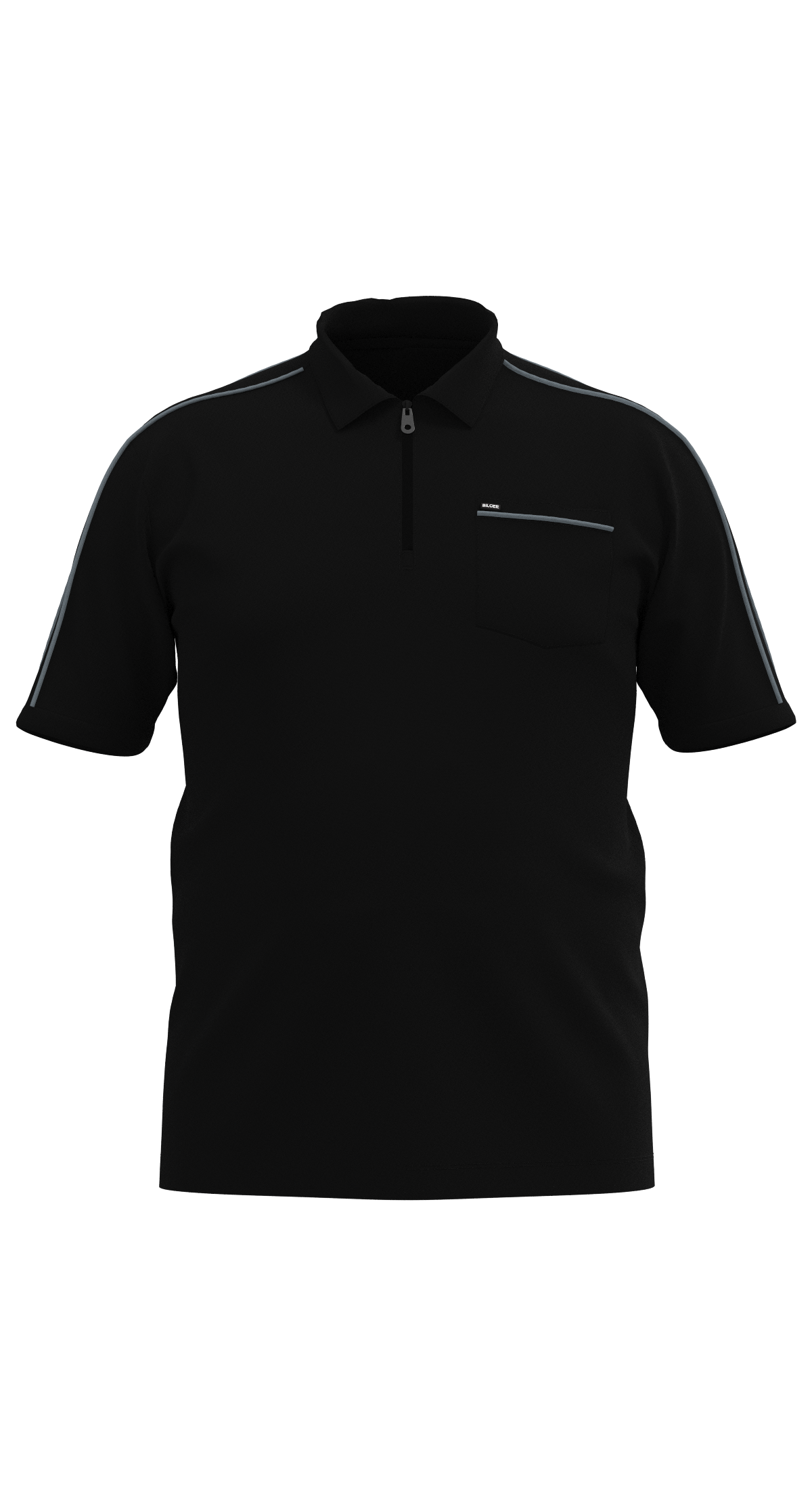 Erkek Siyah Büyük Beden Polo Yaka Tişört | 4192 - BİLCEE