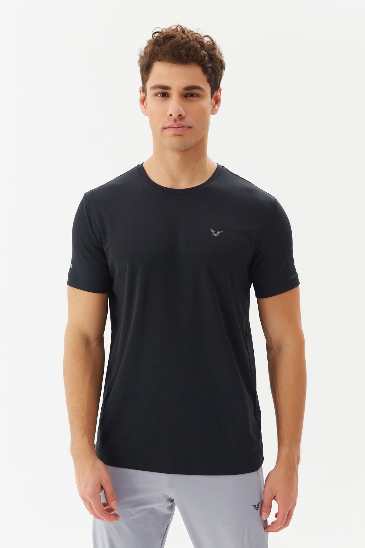 Erkek Siyah Büyük Beden Spor Tişört | 1754 - BİLCEE