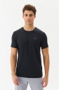 Erkek Siyah Büyük Beden Spor Tişört | 1754 - 1
