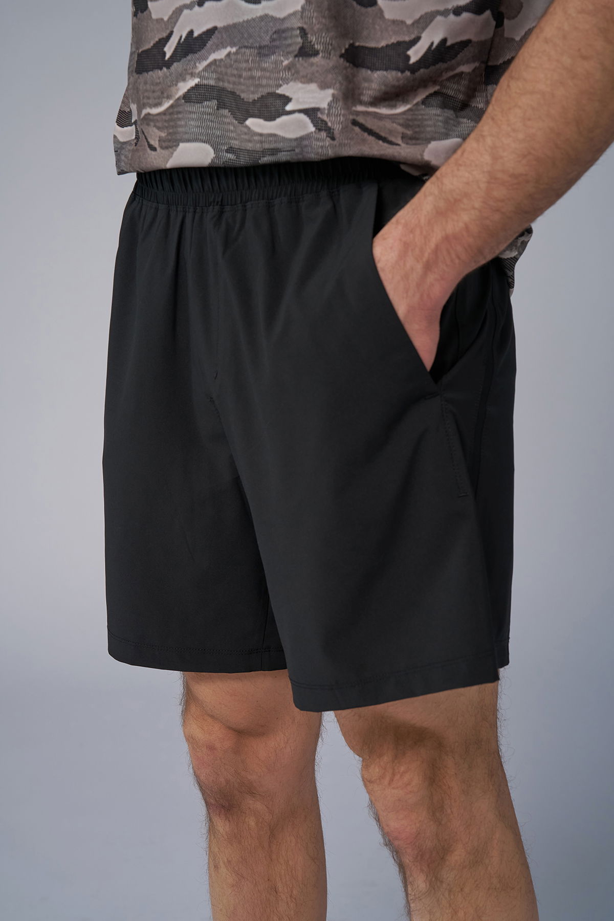 Erkek Siyah İnce Hafif Antrenman Şort | 3935 - BİLCEE